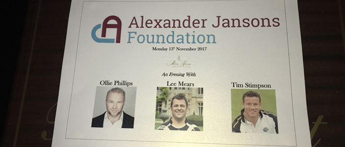 Another successful Rugby themed fundraiser for the Alexander Jansons Foundation at Home House