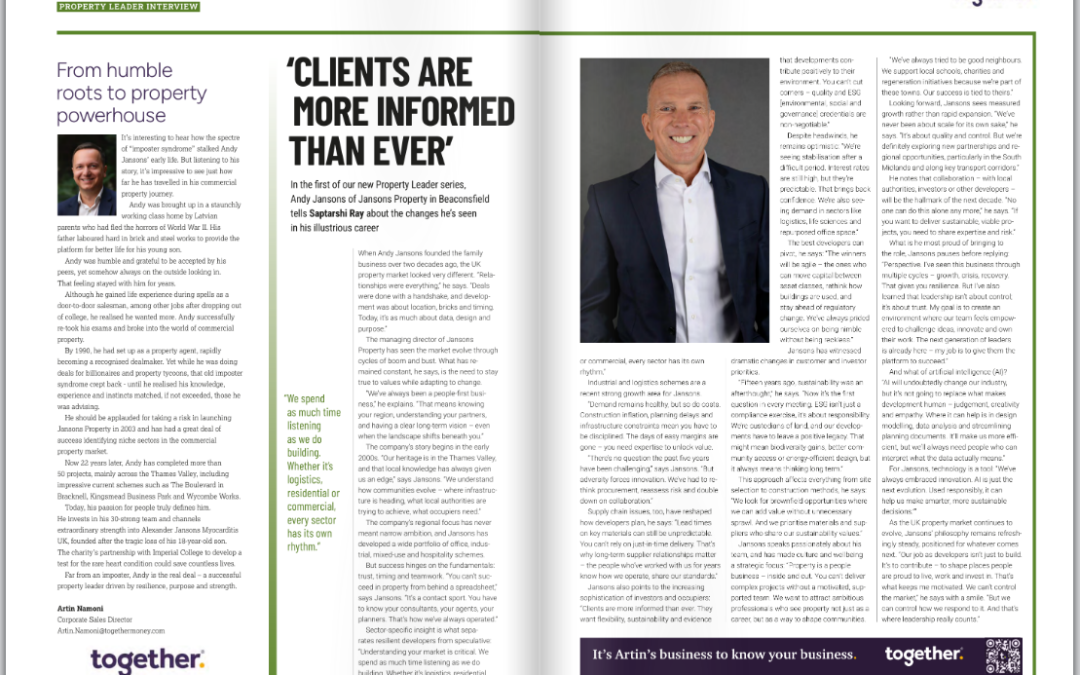 Andy Jansons Featured in South East Business Insider