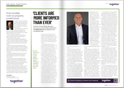 Andy Jansons Featured in South East Business Insider